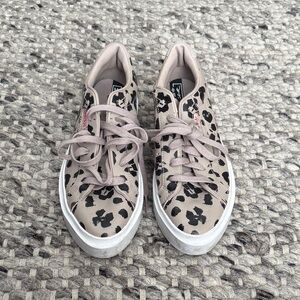 adidas Beige and Black Leopard Sneakers